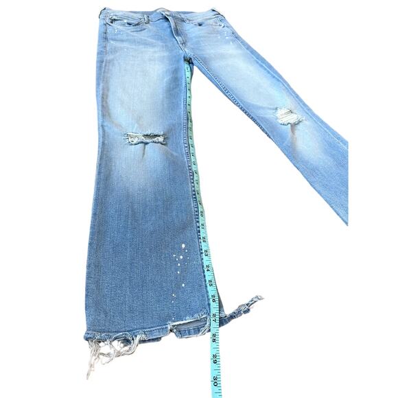 Mother Nice Shot Dutchie Ankle Distressed Jeans Size 30 - Picture 3 of 8